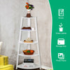 5 Tier Ladder Corner Bookshelf Display Rack Storage Shelving Bathroom Bedroom