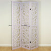 White 3 Panel Decorative Folding Home Room Divider Paintable Partition Screen