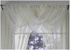 Plain Tasselled Voile Swags All Colours-Net Curtains Voile Swag Valance Pelmet