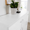 Shoe Cabinet Storage Large White Oak Wide 3 Door 2 Drawer Cupboard Shoe Tidy