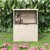 Large Garden Bar Shed Outdoor Wooden Drinks Hatch Patio Party with Storage Shelf