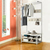 Hat and Coat Rack Stand Clothes Rail Shoe Storage Rack Hanger Hook Shelf 8 Hooks