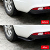 2X Universal Car Rear Bumper Lip Diffuser Shark Fins Splitter black UK