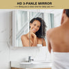 Wall-Mounted Bathroom Mirror Cabinet 3 Door Storage Cupboard Adjustable Shelves