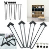 4X 22" Metal Hairpin Table Legs 12mm Steel 2 Prong Furniture Table Desk Bench UK