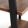 Wooden 4 Tier Ladder Book Shelf Storage Bookcase Display Stand Metal Frame Brown