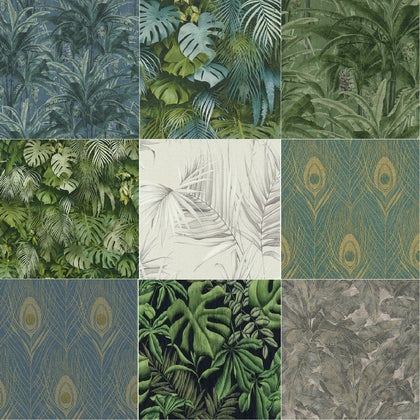 AS Creation Tropical Palm Leaf Leaves Jungle Wallpaper Vinyl Botanical Greenery