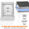 VEVOR 14"x12"x18" Drop in Ice Chest Ice Cooler Ice Bin Stainless Steel w/Cover