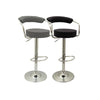 GREY & BLACK - PU Leather Breakfast Bar Stool Swivel Kitchen Chrome Gas Lift