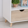 Retro TV Stand Vintage Media Unit Small Storage Cabinet Scandinavian Wood Shelf