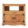 Panana Corner TV Unit Stand Media Cabinet 2 Doors Solid Pine Waxed Mexican