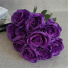 10 Heads Bouquet Silk Rose Artificial Flowers Fake Buch Wedding Home Party Decor