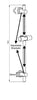 Keenware Chrome Shower Riser Rail With Push Button Adjustable Bracket; 700mm