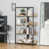 4-Tier Triangle Storage Shelf Bookshelf Display Unit Cabinet Steel Frame