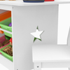 White Kids Wooden Table And Stool Set Children Nursery Playroom Home Furniture