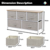 Storage Drawer Units 5-Drawer Clothing Organizer for Bedroom Fabric Cabinet Unit