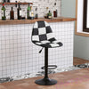 2* Black & White Bar Stools Height Adjustable Gas Lift Swivel Kitchen Breakfast