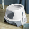 Plastic Cat Kitten Litter Box Large Hooded Enclosed Pet Toilet Tray With Scoop