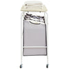3-Section Laundry Sorter Cart Rolling with Ironing Board & Removable Bags