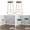 2x Vintage Bar Stool Metal Gold Leg Retro Footrest Seat Kitchen Pub Counter Home