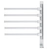 5 Arm Stainless Steel Towel Rack Holder Bathroom Wall Mounted Hanger Swivel Rail