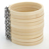 10PCS Wooden Embroidery Hoops Set Bamboo Circle Cross Hoop Stitch Tools 4In/3In