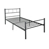 Single Double Bed Metal Frame 3ft 4ft6 Bedroom Furniture with Sprung Mattress