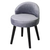 Velvet Upholstered Low Back Dressing Table Stool Bedroom Make Up Vanity Chair