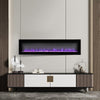 50/60"Electric Fire Wall Fireplace Surround Heater Burner 9 LED Flame Freestand
