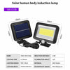 100 LED Solar Powered PIR Motion Sensor Garden Wall Light Security Flood Lights