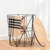 Retro Side Table Baskets Marble Wood Top Storage Basket Tables Home Furniture