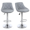 2* Bar Stools PU Leather Cushioned Seat Breakfast Gas Lift Swivel Footrest Pub