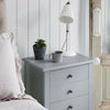 Bedside Chest Side Table with Drawers Cabinet Camille Grey