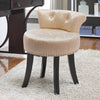 Crushed Velvet Upholstery Dressing Table Chair Vanity Stool Studded Piano Seat