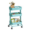 3 Tier Slim Kitchen Storage Trolley Cart Rack Tray Shelf Rolling Wheel W/ Handle