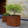 Large Planter Garden Rustic Corten Steel Flower Plant Pot Bed Growing Trough Tub