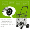 4 Wheel Shopping Trolley Large Capacity Lightweight Frame Strong Folding Cart UK