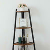 Industrial Corner Ladder Shelf 5 Tier Bookcase Plant Flower Stand Storage Rack