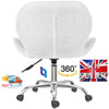 Fabric Cushioned Computer PC Desk Office 360° Swivel Chair Chrome Legs Adjustabl
