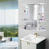 Bathroom Mirror Cabinet Vanity Medicine Storage Makeup Wall Cupboard Shelf White