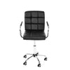 Cushioned Computer Office Desk Chair Chrome Legs Lift Swivel PU Leather Chair UK