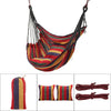 Portable Hanging Hammock Chair Swing Seat w/ Pillow Rope Garden Yard In/Outdoor