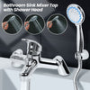 Luxury Bathroom Chrome Sink Bath Filler Tap Shower Mixer Taps with Hand Held Set