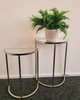 Sets Of 2 Coffee Half Moon Table Flower Pot Hallway Dining Furniture Luxury Tea