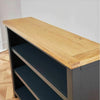 Charcoal Grey Painted Wide Low Bookcase - FC58
