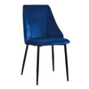 2/4/6 Modern Slope Dining Chairs Velvet Seat Metal Legs Home Kichen Chair Set UK