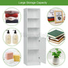 White Bathroom Cabinet Tall Cupboard 1 Door 5 Shelves Unit Storage Home Bookcase