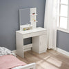 Dressing Table Stool Bedroom Vanity Set Makeup Desk w/Mirror,Drawe