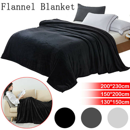 Super Soft Faux Fur Fleece Throw Mink Large Sofa Bed Blanket Warm Double & King