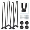 4PC Hairpin Legs Hair Pin Legs for Furniture Bench Desk Table Metal Steel 4"-28"